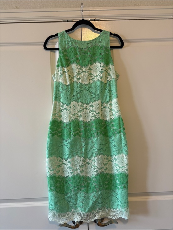 New York & Company Dresses & Skirts - New York & Company Mint Green and White Lace Midi Dress